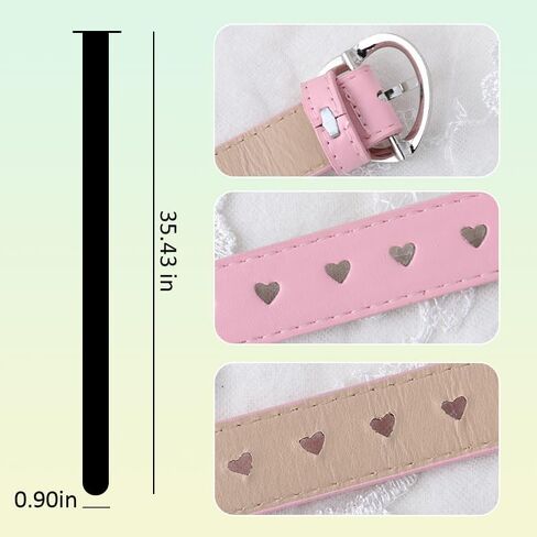 Vintage Pink Belts Y2k Accessories for Women Girls Western Belt for Dresses Jeans Retro Y2k Pink Cowgirl Heart Buckle Belt for Skirts Pants Punk Grunge Goth Waist Belts for Women Girls Gen Z Outfits in Saudi Arabia