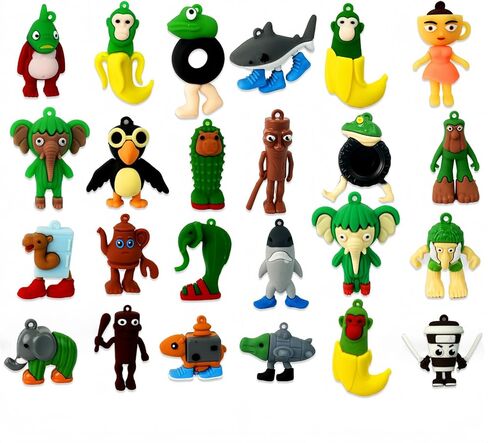 Italian Brainrot, Tralalero Tralala, Tung Tung Tung Sahur 24 Pcs, Funny Animals 2.5“, Unique Keychain, Decorations Gifts for Fans Office Room Figurine Decor in Saudi Arabia