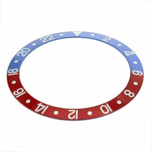 إطار Ewatchparts Pepsi تلاشى متوافق مع ساعة رولكس القديمة GMT 1675 1680 16750 أزرق / أحمر in Kuwait