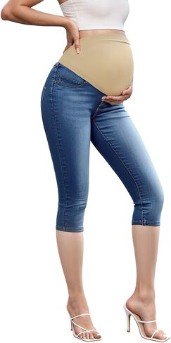 Hybrid & Company Women's Maternity Skinny Capri Pants in Saudi Arabia