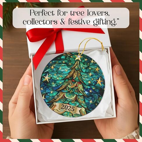 Christmas Ornaments 2025 – Elegant Holiday Decoration, Collectible Christmas Ornaments for Tree, Acrylic Suncatcher Gifts Exchange, Unique 2025 Xmas Ornaments for Christmas Tree,Christmas Decoration in Saudi Arabia