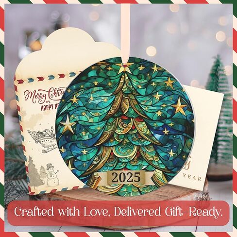 Christmas Ornaments 2025 – Elegant Holiday Decoration, Collectible Christmas Ornaments for Tree, Acrylic Suncatcher Gifts Exchange, Unique 2025 Xmas Ornaments for Christmas Tree,Christmas Decoration in Saudi Arabia