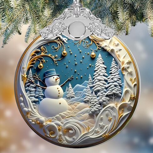 Christmas Ornaments 2025 – Elegant Holiday Decoration, Collectible Christmas Ornaments for Tree, Acrylic Suncatcher Gifts Exchange, Unique 2025 Xmas Ornaments for Christmas Tree,Christmas Decoration in Saudi Arabia
