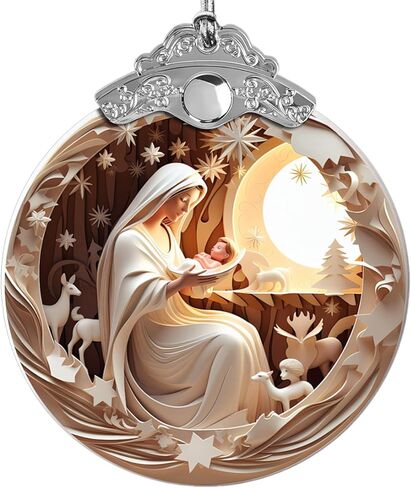 Christmas Ornaments 2025 – Elegant Holiday Decoration, Collectible Christmas Ornaments for Tree, Acrylic Suncatcher Gifts Exchange, Unique 2025 Xmas Ornaments for Christmas Tree,Christmas Decoration in Saudi Arabia