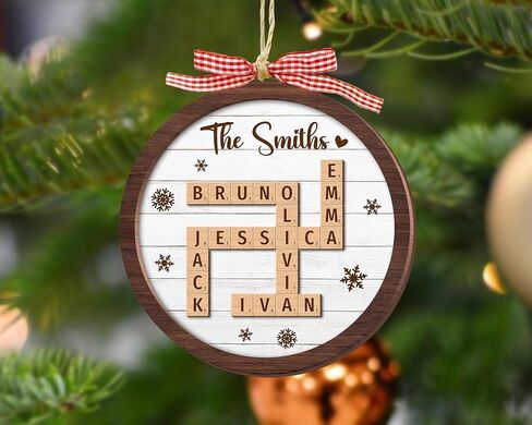 Baby's First Christmas Ornament 2025 - Personalized First Christmas Ornament, Shaker 3 Layer Baby Ornaments, 5'' Wooden & Acrylic, Babies 1st Christmas, Keepsake Baby Gifts, Newborn Photo Prop in Saudi Arabia