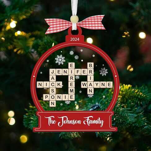 Baby's First Christmas Ornament 2025 - Personalized First Christmas Ornament, Shaker 3 Layer Baby Ornaments, 5'' Wooden & Acrylic, Babies 1st Christmas, Keepsake Baby Gifts, Newborn Photo Prop in Saudi Arabia