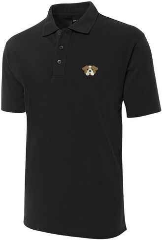 English Bulldog Embroidery Shrot Sleeve Polo Shirts Embroidered Men's Shirts in Saudi Arabia