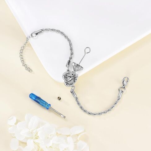 ONEFINITY Hummingbird Urn Bracelet for Ashes 925 Sterling Silver Silver Heart Ashes Bracelet Cremation Jewelry for Ashes Memory Jewelry for Women in Saudi Arabia