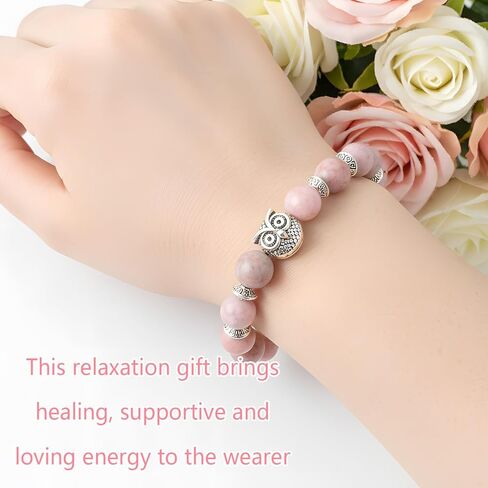 سوار هدايا البومة للنساء - أساور بومة الحظ لعشاق البوم اللطيفة، هدايا عيد الميلاد للفتيات والأصدقاء والأخوات والأم والابنة ومحبي الحيوانات in Saudi Arabia