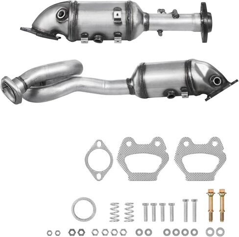 VEVOR Catalytic Converter, 2 Pack, Compatible with 2007-2009 Jeep Wrangler 3.8L V6, Front, Right, Replacement OE 50482, Stainless Steel Material High Flow Converter, for Exhaust Gas Purification in Saudi Arabia