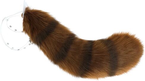 Fluffy Raccoon Ears Headband Animal Ears Headdress Raccoon Tail for Cosplay Party Performance Costume Accessories in Saudi Arabia