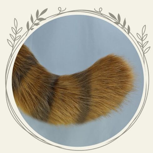 Fluffy Raccoon Ears Headband Animal Ears Headdress Raccoon Tail for Cosplay Party Performance Costume Accessories in Saudi Arabia