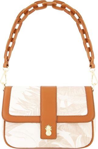 Tommy Bahama Women's Crossbody Bag Purse, Floral Canvas Flap Small Shoulder Handbag with Adjustable Strap and Leather Trim, Multi in Saudi Arabia