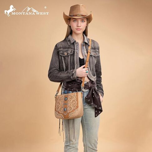 Montana West Crossbody Bags for Women Western Tooled Embroidered Purse in Kuwait