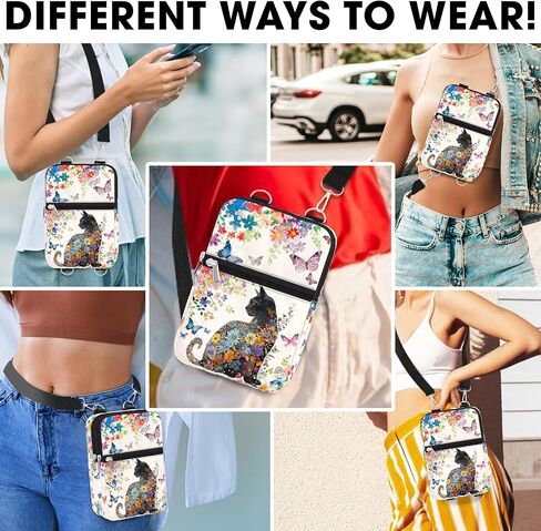 Waterproof Crossbody Phone Purse. Cell Phone Bag for Women. Gift for Cat Lover and Owner. in Saudi Arabia