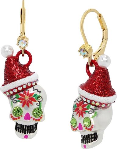 Betsey Johnson Santa Hat Christmas Drop Earrings in Saudi Arabia