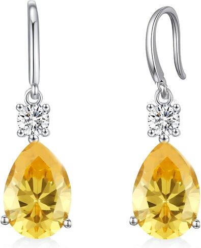 Teardrop Dangle Drop Earrings -925 Sterling Silver Birthstone Earring Jewelry Birthday Gifts for Women,Girlfriend,Wife,Mom - Graduation, Friendship,Birthday, Anniversary in Saudi Arabia