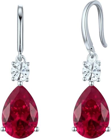 Teardrop Dangle Drop Earrings -925 Sterling Silver Birthstone Earring Jewelry Birthday Gifts for Women,Girlfriend,Wife,Mom - Graduation, Friendship,Birthday, Anniversary in Saudi Arabia