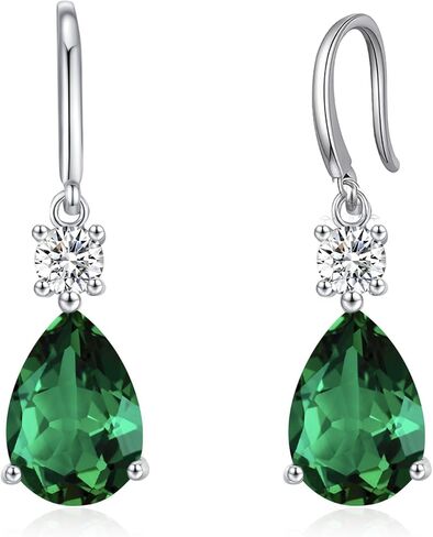 Teardrop Dangle Drop Earrings -925 Sterling Silver Birthstone Earring Jewelry Birthday Gifts for Women,Girlfriend,Wife,Mom - Graduation, Friendship,Birthday, Anniversary in Saudi Arabia