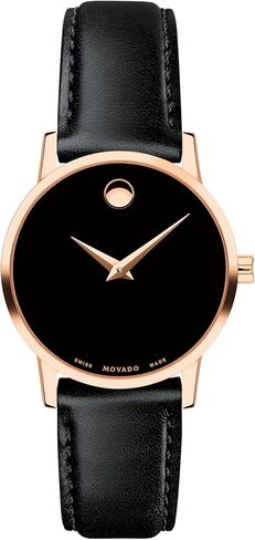 Movado Museum Classic Women's Watch - Swiss Quartz Movement, Calfskin Strap - 3 ATM Water Resistance - Luxury Fashion Timepiece for Her - 28mm in Saudi Arabia