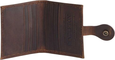 Pendleton Odyssey Bi-fold Wallet, Brown Leather Trim, Waxed Canvas, Green, RFID Protection, 4 x 3.5 Inch, Multiple Card Slots in Saudi Arabia