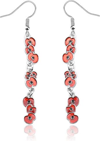 Poppy Earrings Red Flower Earrings Poppy Jewelry Floral Jewelry Gift for Her in Saudi Arabia