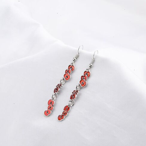 Poppy Earrings Red Flower Earrings Poppy Jewelry Floral Jewelry Gift for Her in Saudi Arabia