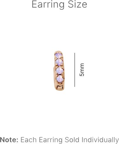 14K الصلبة الذهب هوب القرط للنساء الرجال Huggie الغضروف القرط الأحجار الكريمة مكعب زركونيا اللولب ثقب المجوهرات للأذنين العليا الحساسة هيبوالرجينيك الحد الأدنى هوب / زوج in Kuwait
