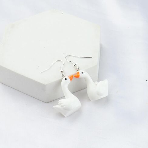 CENWA Funny Goose Earrings Goose Game Lover Gift Animal Dangle Earrings Gift for Goose Lover in Saudi Arabia