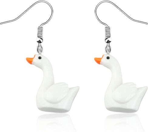 CENWA Funny Goose Earrings Goose Game Lover Gift Animal Dangle Earrings Gift for Goose Lover in Saudi Arabia