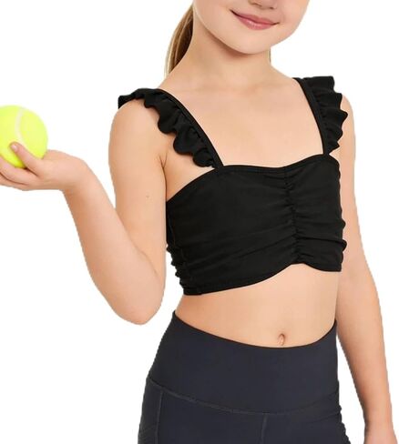 Girls Training Bra Ruffle Sports Dance Crop Top for Girls in Saudi Arabia