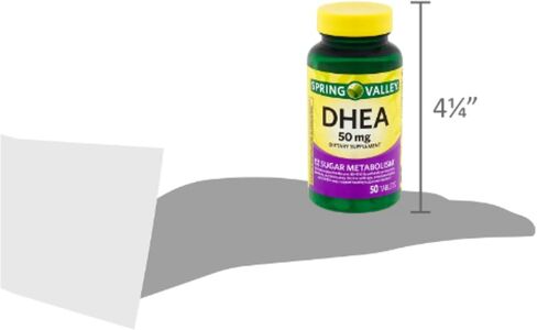 أقراص سبرينغ فالي DHEA، 50 مجم، 50 قرصًا تتضمن منظم حبوب الدواء in Saudi Arabia