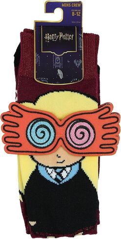 Harry Potter Socks Luna Lovegood 3D Spectrespecs Glasses Mid-Calf Crew Socks 1 Pair Fits Shoe Size 8-12 in Saudi Arabia