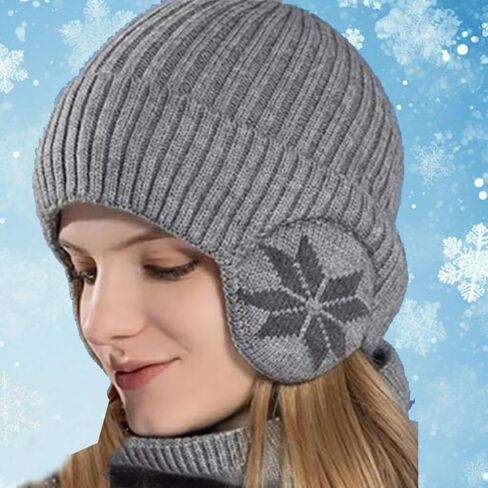 Ear Protection Winter Knitted Beanies Hat Men Women Outdoor Cycling Warmth Fleece Thick Cap Casual Earflap Bonnet Hats in Saudi Arabia