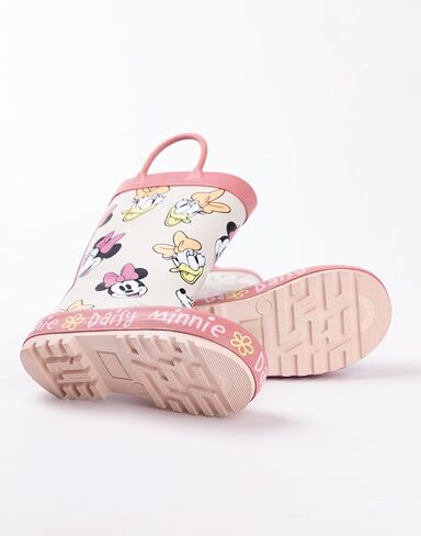 Disney Minnie Mouse & Daisy Duck Girls Pink Waterproof Boots with Handles | Easy Pull-On Design Rainy Weather in Saudi Arabia