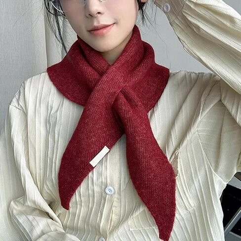 1Pc Women's Fashion Knitting Shawl Wrap Solid Color Triangular Striped Knotted Poncho Blanket Autumn Winter Universal Size Scarf Cardigan in Saudi Arabia