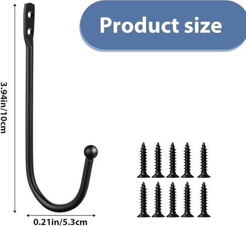 4Pack Curtain Wall Hooks, Curtain Holdbacks,Curtains Tie Backs for Curtains, Decorative Drapery Holdbacks for Wall Ties with Screws Black Metal U Shaped Pull Backs in Saudi Arabia