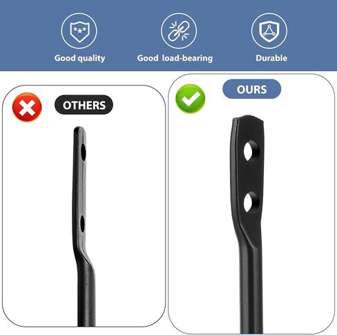 4Pack Curtain Wall Hooks, Curtain Holdbacks,Curtains Tie Backs for Curtains, Decorative Drapery Holdbacks for Wall Ties with Screws Black Metal U Shaped Pull Backs in Saudi Arabia