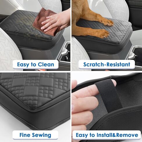 2024 2025 تغطية وحدة تحكم مركز Exinox EV لـ Chevy Equinox EV (LT/RS) ، Comfy & Cushion Leather Chevy Exhinox EV Arms Cover 2025 Chevy Equinox EV (PATDED) in Kuwait