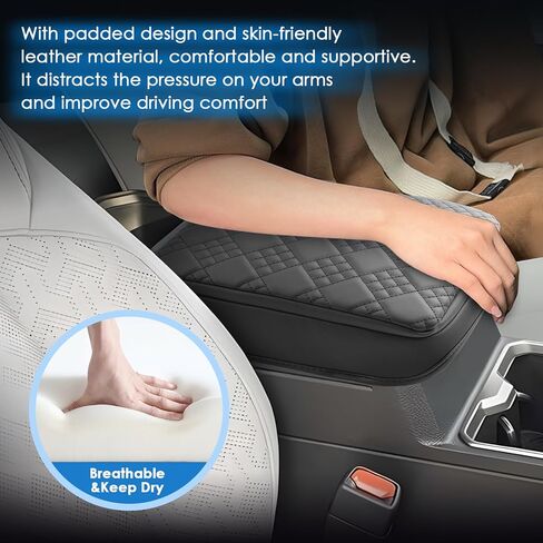 2024 2025 تغطية وحدة تحكم مركز Exinox EV لـ Chevy Equinox EV (LT/RS) ، Comfy & Cushion Leather Chevy Exhinox EV Arms Cover 2025 Chevy Equinox EV (PATDED) in Kuwait