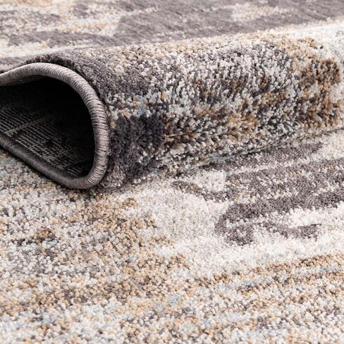 Unique Loom Eco Southwestern Collection Area Rug - Springdale (Runner 2' 0" x 6' 0", Charcoal Gray/Ivory) in Saudi Arabia