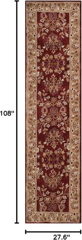سجادة SAFAVIEH Total Performance Collection - 2'3" x 9'، صدأ وأخضر، شرقية بخطاف يدويًا، لا تتساقط وسهلة العناية، مثالية للمناطق ذات الحركة العالية في غرفة المعيشة وغرفة النوم (TLP721B) in Kuwait