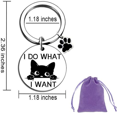 مضحك القط المفاتيح لطيف القطط عشاق الهدايا السوداء القط الاشياء للنساء الفتيات عيد الميلاد صديق عيد ميلاد عيد الهالوين عيد الفصح سلة التخرج الحشوات أفعل ما أريد كيرينغ القطط تحت عنوان هدية للنساء in Kuwait