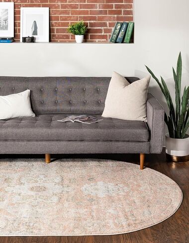 Rugs.com Madeline Vintage Collection Rug – 16 Ft Runner Teal Medium-Pile Rug Perfect for Hallways, Entryways in Saudi Arabia