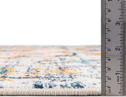 Rugs.com Madeline Vintage Collection Rug – 16 Ft Runner Teal Medium-Pile Rug Perfect for Hallways, Entryways in Saudi Arabia