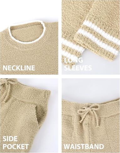 Wyeysyt Mens Fleece Pajamas Set Fuzzy Warm Fluffy Pjs Comfy 2 Piece Loungewear Set Long Sleeve Soft Sleepwear in Saudi Arabia