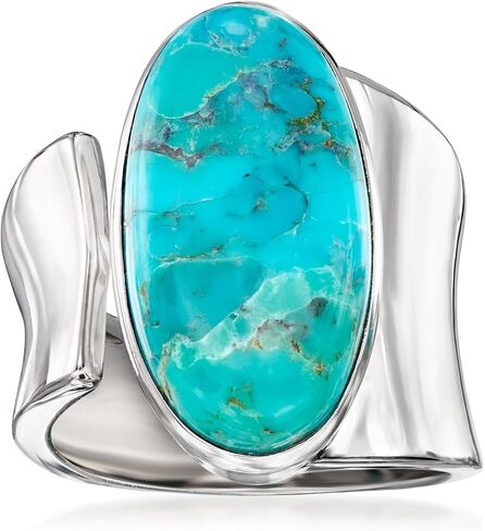 Ross-Simons Turquoise Wrap Ring in Sterling Silver in Saudi Arabia