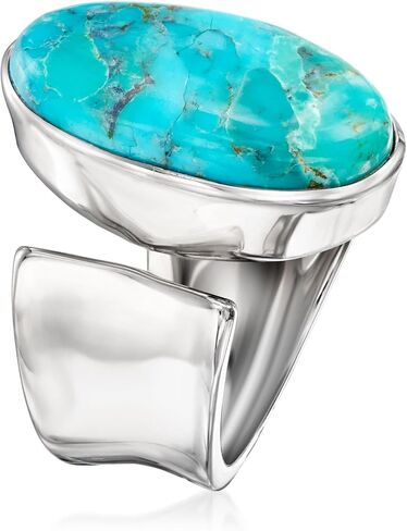 Ross-Simons Turquoise Wrap Ring in Sterling Silver in Saudi Arabia