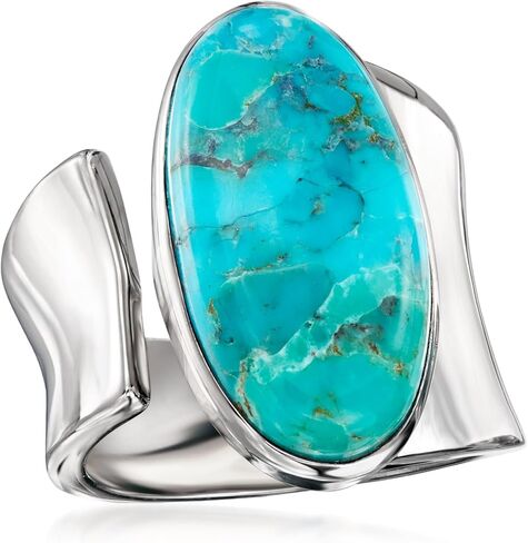 Ross-Simons Turquoise Wrap Ring in Sterling Silver in Saudi Arabia