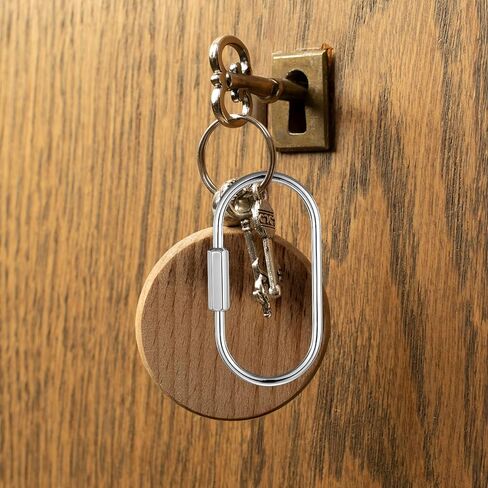 2.52 x 1.34 Inch 4 Pack Sliver Brass Screw Lock Keychain with 8 Rings, Sliver Brass Screw Lock Clip Key Chain Ring Durable Simple BrassKeychain Holder BrassKeyRings Simple Style Carkeychain in Saudi Arabia